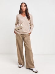 JD Williams Natural Sponge V-Neck Tunic - Image 1 of 1