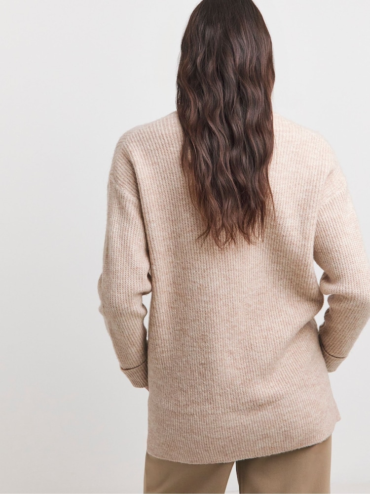 JD Williams Natural Sponge V-Neck Tunic - Image 2 of 5