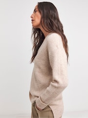 JD Williams Natural Sponge V-Neck Tunic - Image 3 of 5