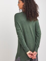 JD Williams Green V-Neck Slouch Tunic - Image 2 of 4