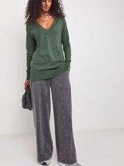 JD Williams Green V-Neck Slouch Tunic - Image 4 of 4