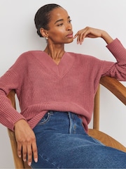 JD Williams Pink V-Neck Tunic - Image 1 of 4