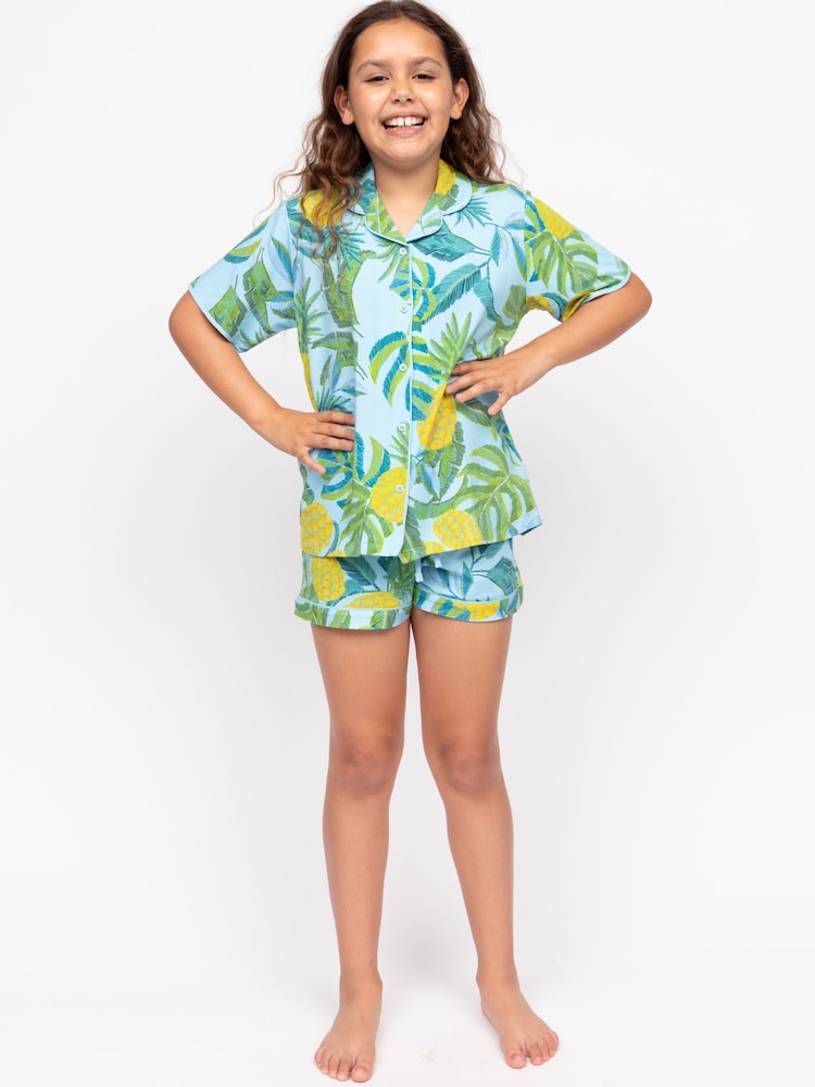 Cyberjammies Blue Minijammies Printed Jersey Shorts Set - Image 1 of 4