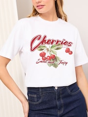 Friends Like These White/Red Crew Neck Boxy Graphic T-Shirt - Image 1 of 5