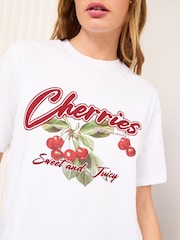 Friends Like These White/Red Crew Neck Boxy Graphic T-Shirt - Image 4 of 5