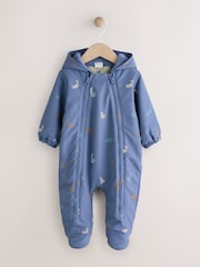 Navy Hooded Nylon Baby All-In-One (0mths-2yrs) - Image 1 of 7