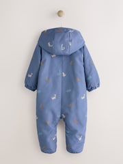 Navy Hooded Nylon Baby All-In-One (0mths-2yrs) - Image 2 of 7