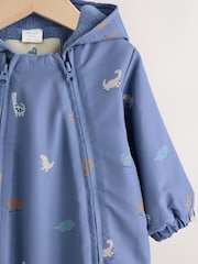 Navy Hooded Nylon Baby All-In-One (0mths-2yrs) - Image 3 of 7