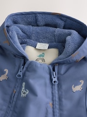Navy Hooded Nylon Baby All-In-One (0mths-2yrs) - Image 4 of 7