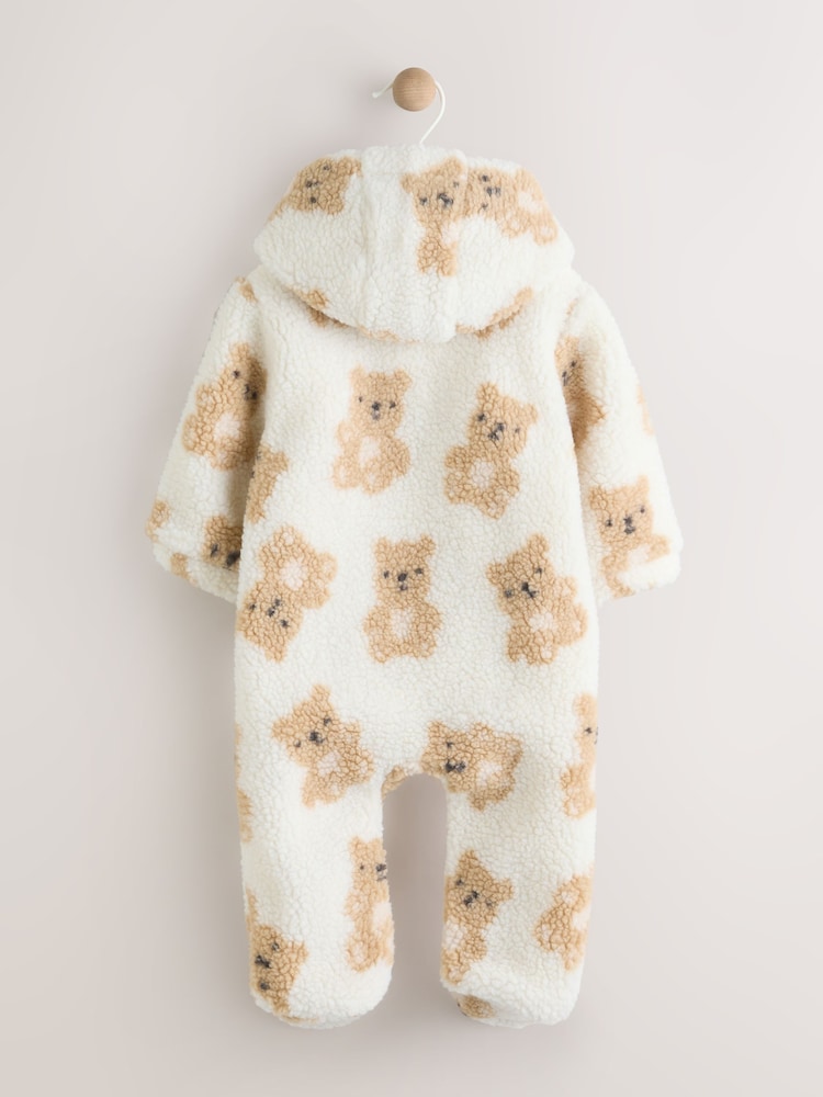 Natural Baby Bear All Over Print Borg Pramsuit (0-18mths) - Image 2 of 6