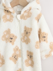 Natural Baby Bear All Over Print Borg Pramsuit (0-18mths) - Image 3 of 6