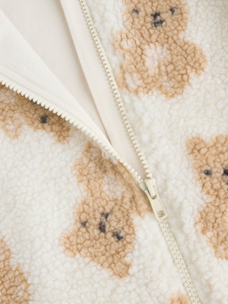 Natural Baby Bear All Over Print Borg Pramsuit (0-18mths) - Image 6 of 6 Natural Baby Bear All Over Print Borg Pramsuit (0-18mths) - Image 6 of 6
