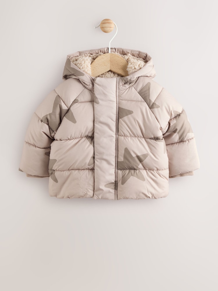 Natural Star All Over Printed Baby Puffer Jacket (0mths-2yrs) - Image 1 of 7