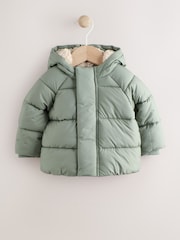 Sage Green Baby Puffer Jacket (0mths-2yrs) - Image 1 of 7