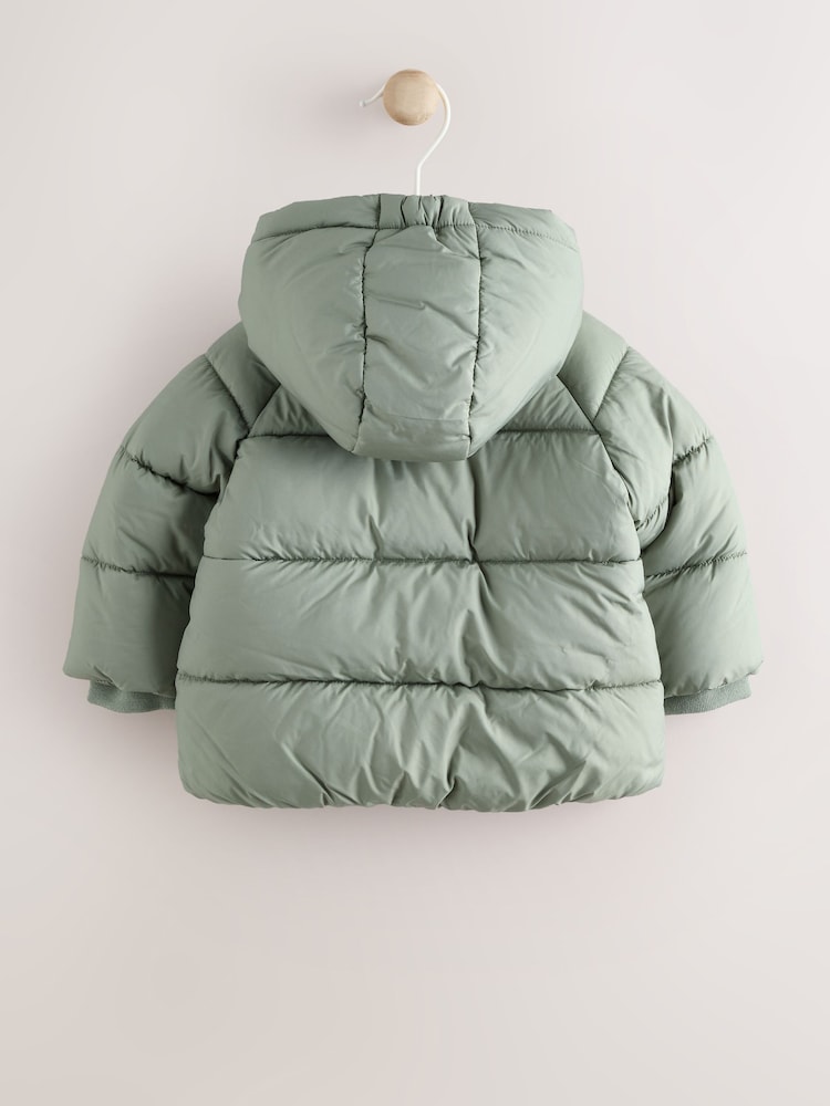 Sage Green Baby Puffer Jacket (0mths-2yrs) - Image 2 of 7