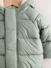Sage Green Baby Puffer Jacket (0mths-2yrs) - Image 3 of 7