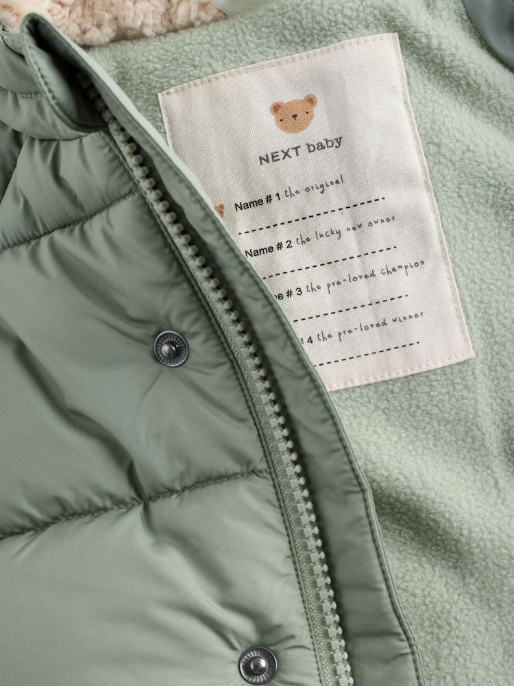 Sage Green Baby Puffer Jacket (0mths-2yrs) - Image 7 of 7