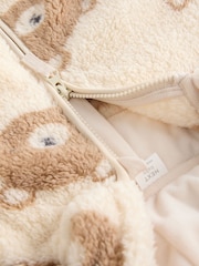 Natural Bear Face Zip Through - Baby Fleece Zip Jacket (0mths-2yrs) - Bild 5 von 6