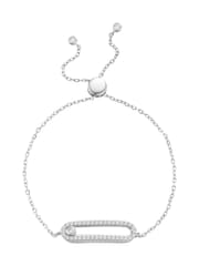 Beaverbrooks Sterling Silver Cubic Zirconia Glide Bracelet - Image 1 of 5