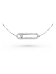 Beaverbrooks Sterling Silver Cubic Zirconia Glide Bracelet - Image 3 of 5
