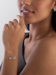 Beaverbrooks Sterling Silver Cubic Zirconia Glide Bracelet - Image 5 of 5