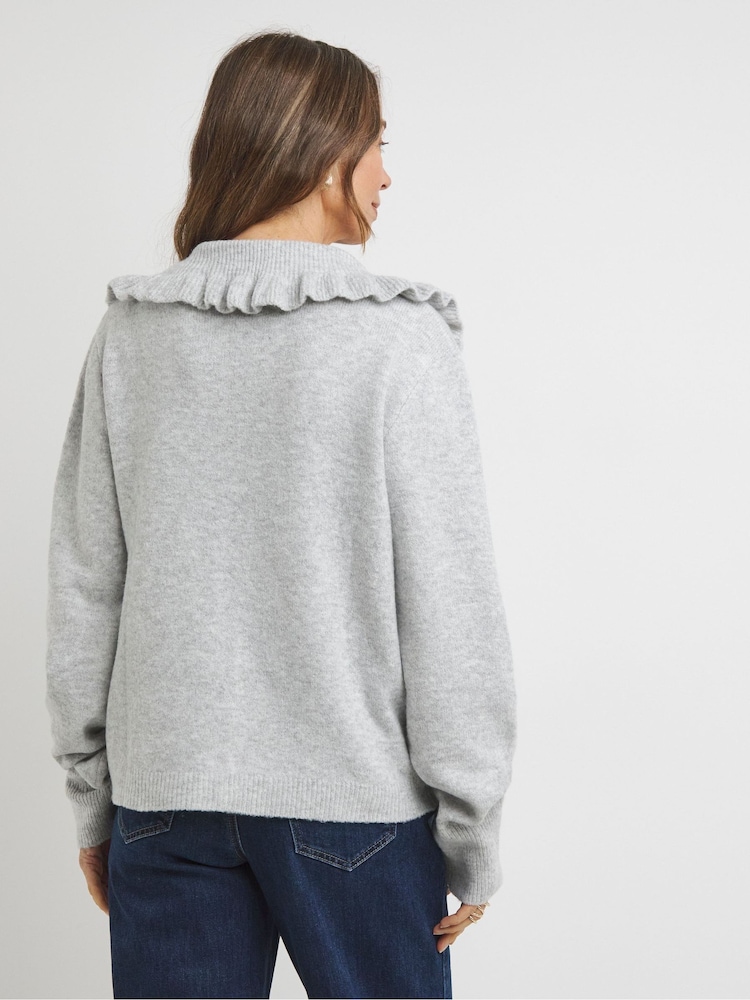 JD Williams Frill Collar Cardigan - Imaginea 2 din 4
