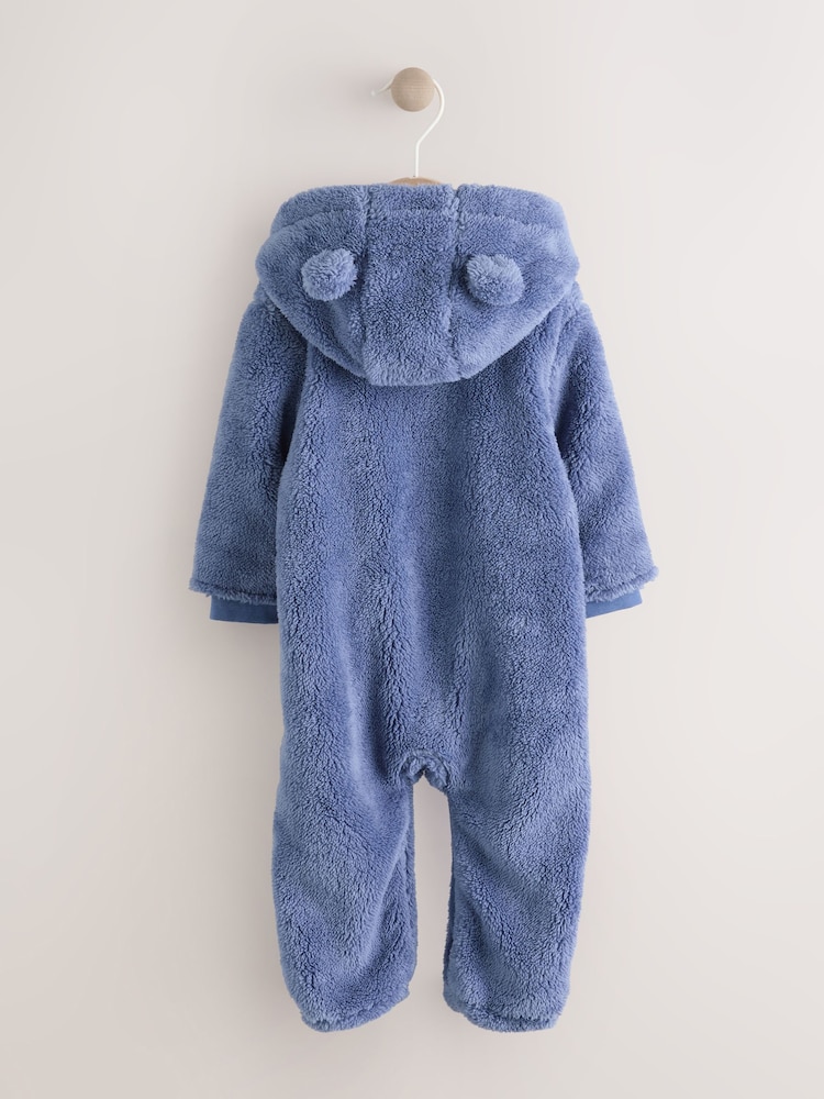Navy Fleece Baby Pramsuit (0mths-2yrs) - Image 2 of 6 Navy Fleece Baby Pramsuit (0mths-2yrs) - Image 2 of 6