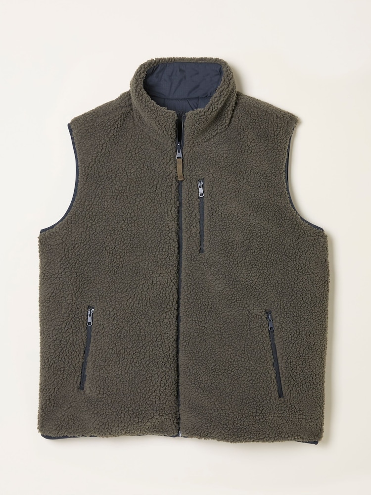 FatFace Tromso Navy 2 in 1 Reversible Gilet - Image 2 of 2