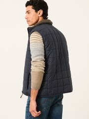 FatFace Tromso Navy 2 in 1 Reversible Gilet - Image 3 of 8