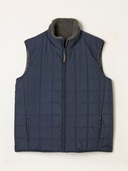 FatFace Tromso Navy 2 in 1 Reversible Gilet - Image 7 of 8