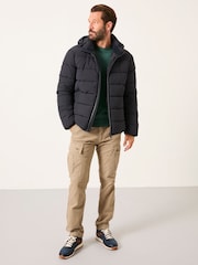 Mornarica - Puffer jakna s kapuco FatFace - Slika 5 iz 6