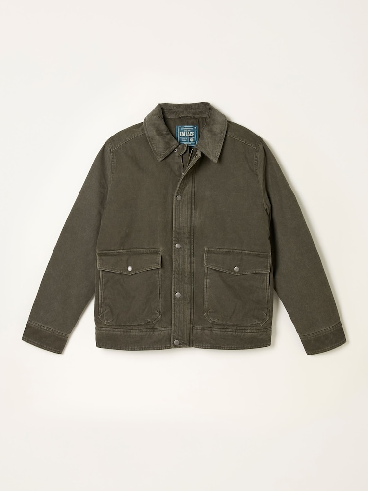 FatFace Warton Khaki Green Two Pocket Jacket - Image 1 of 1