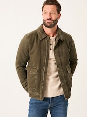 FatFace Warton Khaki Green Two Pocket Jacket - Image 4 of 5