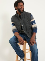 FatFace Warton Charcoal Grey Two Pocket Funnel Gilet - Image 4 of 5