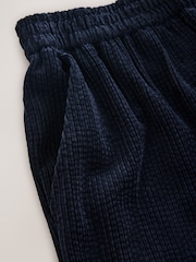 Navy Wide Leg Soft Cord Trousers - Image 2 of 4
