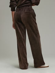 Chocolate Brown Soft Feel Cord Wide Leg Trousers - Image 4 of 8