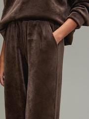 Chocolate Brown Soft Feel Cord Wide Leg Trousers - Image 5 of 8