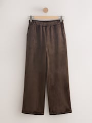 Chocolate Brown Soft Feel Cord Wide Leg Trousers - Image 6 of 8