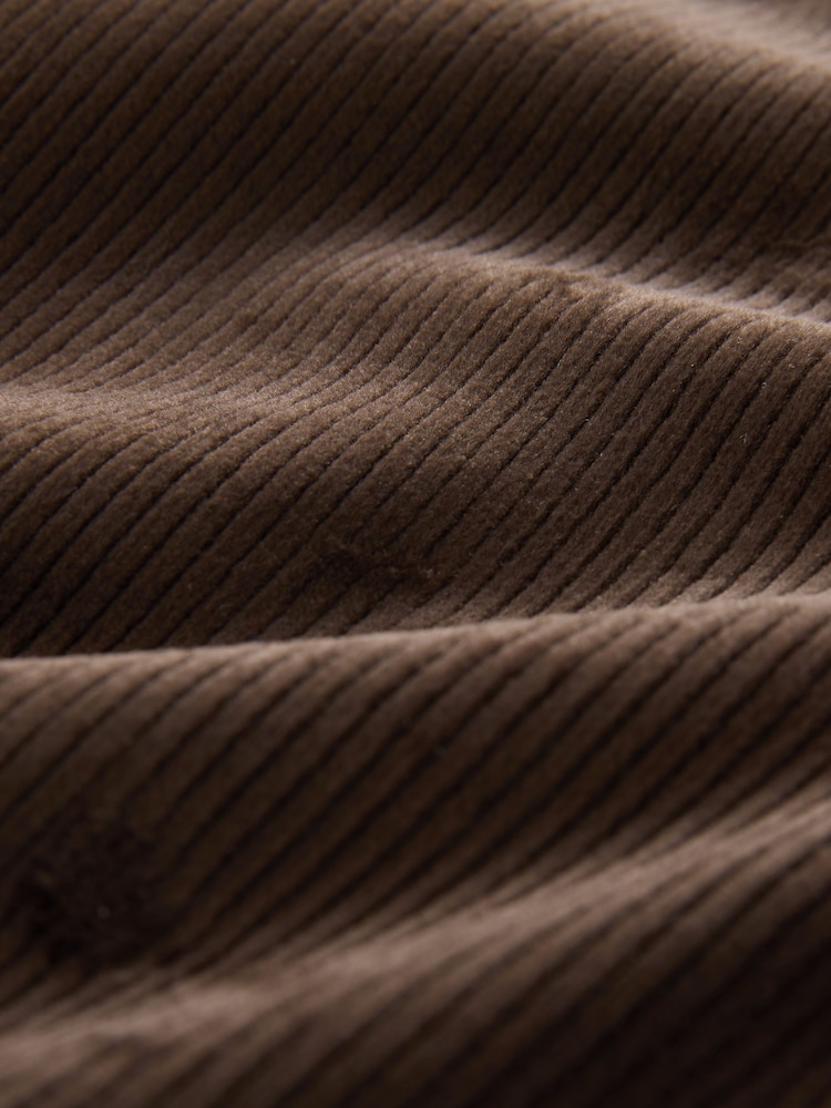 Chocolate Brown Soft Feel Cord Wide Leg Trousers - Image 8 of 8