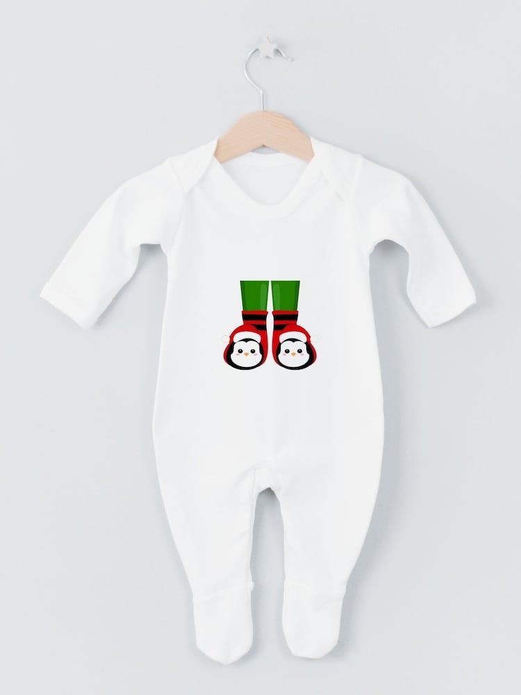 Personalised Christmas Elf 100% Cotton Sleepsuit by Koko Blossom - Image 3 of 3