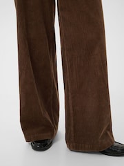Kaffe Brown Wide Leg Longline Trousers - Image 6 of 8