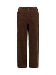 Kaffe Brown Wide Leg Longline Trousers - Image 7 of 8