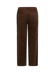 Kaffe Brown Wide Leg Longline Trousers - Image 8 of 8