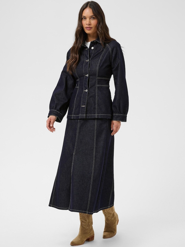 Kaffe Blue Kaghita Denim Shirt - Image 2 of 8 Kaffe Blue Kaghita Denim Shirt - Image 2 of 8