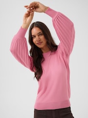 Kaffe Pink Lone Long Sleeve Knit Pullover Jumper - Image 4 of 7