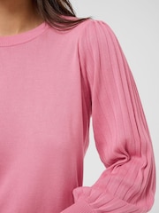 Kaffe Pink Lone Long Sleeve Knit Pullover Jumper - Image 5 of 7