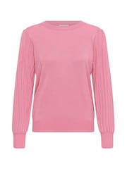 Kaffe Pink Lone Long Sleeve Knit Pullover Jumper - Image 6 of 7