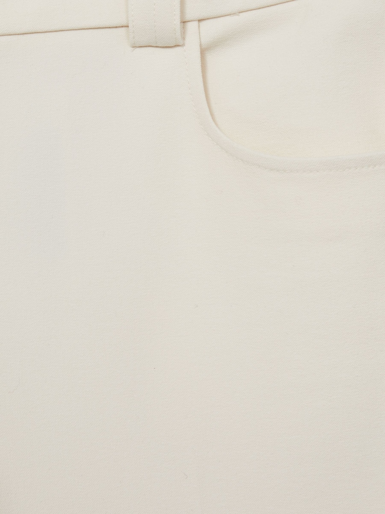 Reiss Cream Myrtle Twill Culotte Trousers - Image 6 of 6
