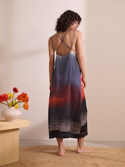 Blue Sunset Maxi Satin Slip - Image 3 of 6