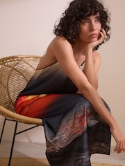 Blue Sunset Maxi Satin Slip - Image 5 of 6